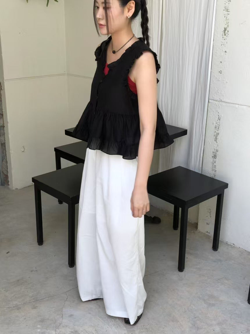 Ruffles Sleeveless Blouse