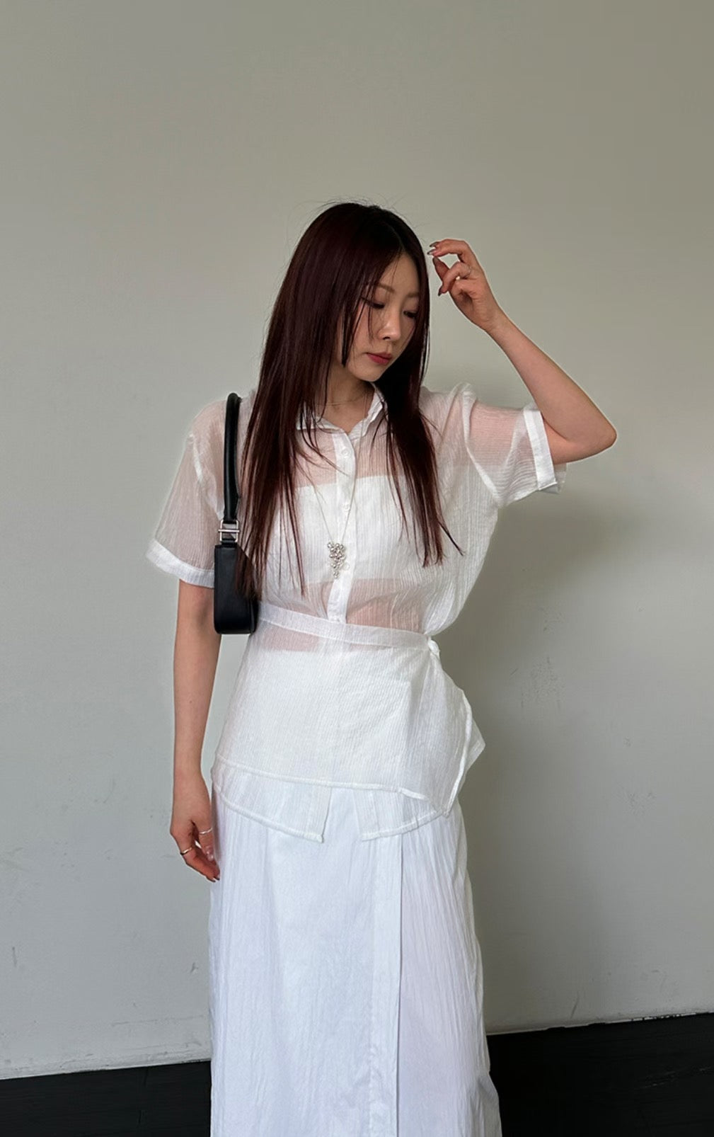 See through Shirt Set
