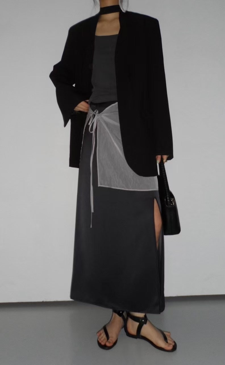 2 in 1 Layered Maxi Skirt
