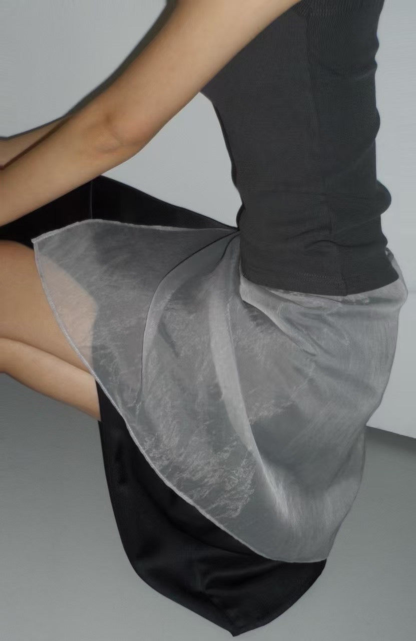 2 in 1 Layered Maxi Skirt