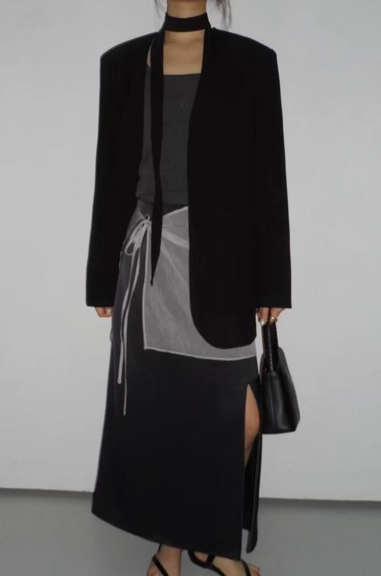 2 in 1 Layered Maxi Skirt