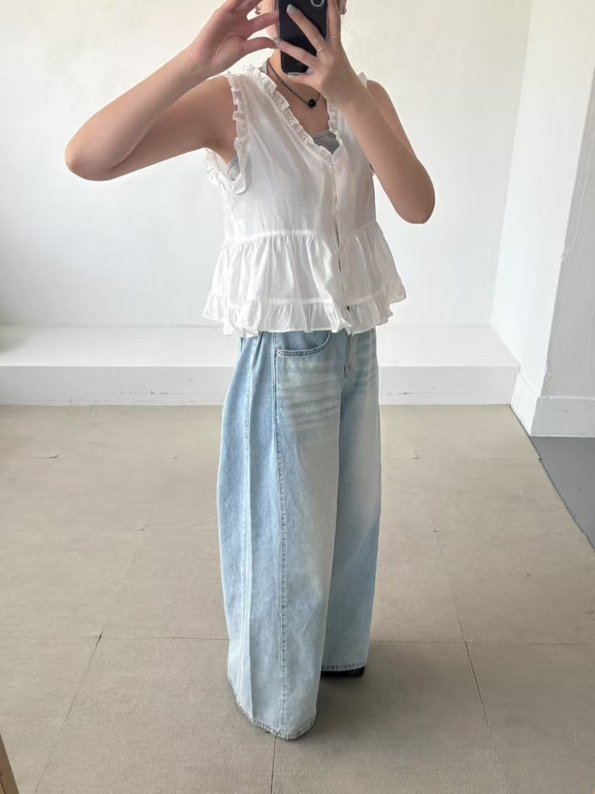 Ruffles Sleeveless Blouse