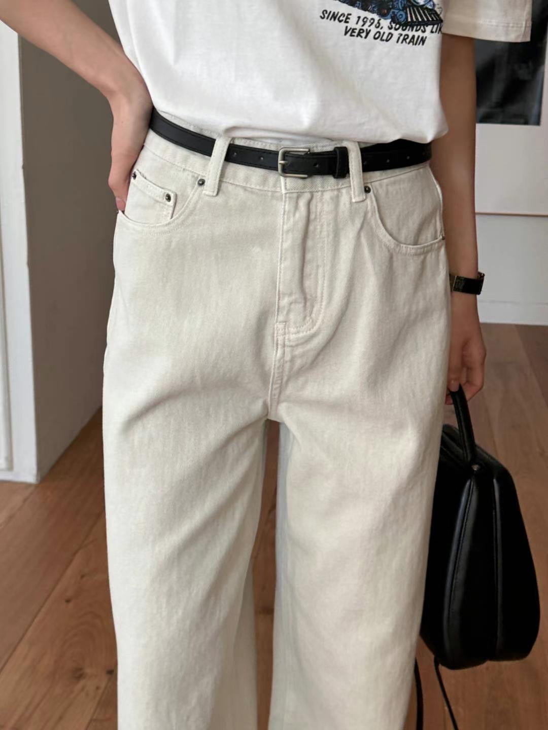 Straight Trousers with Belt