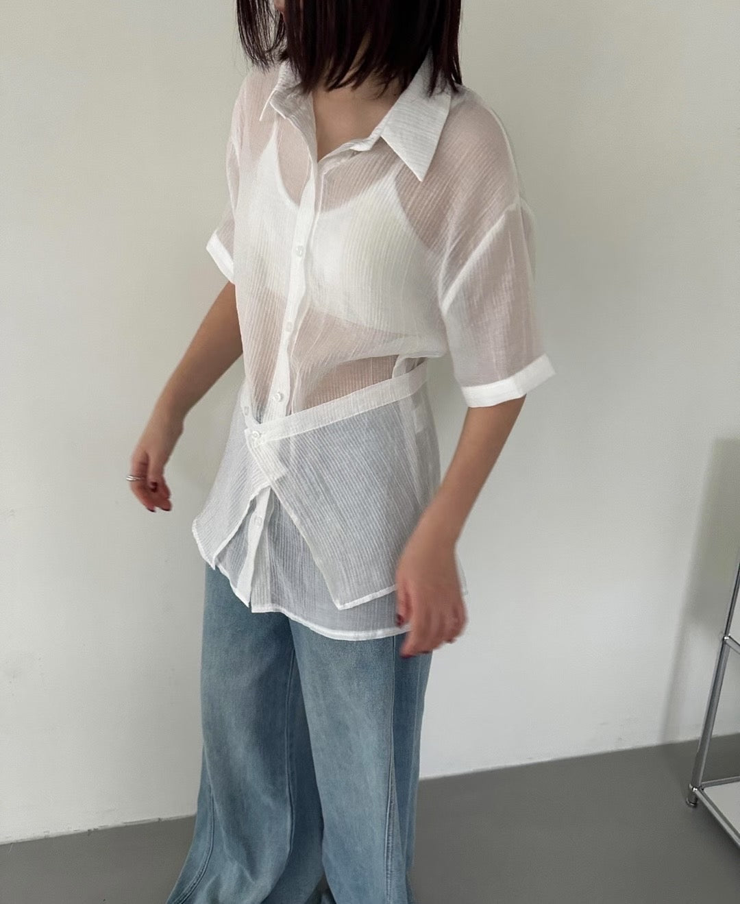 See through Shirt Set