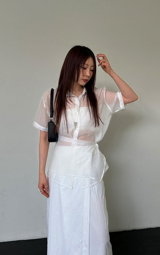See through Shirt Set