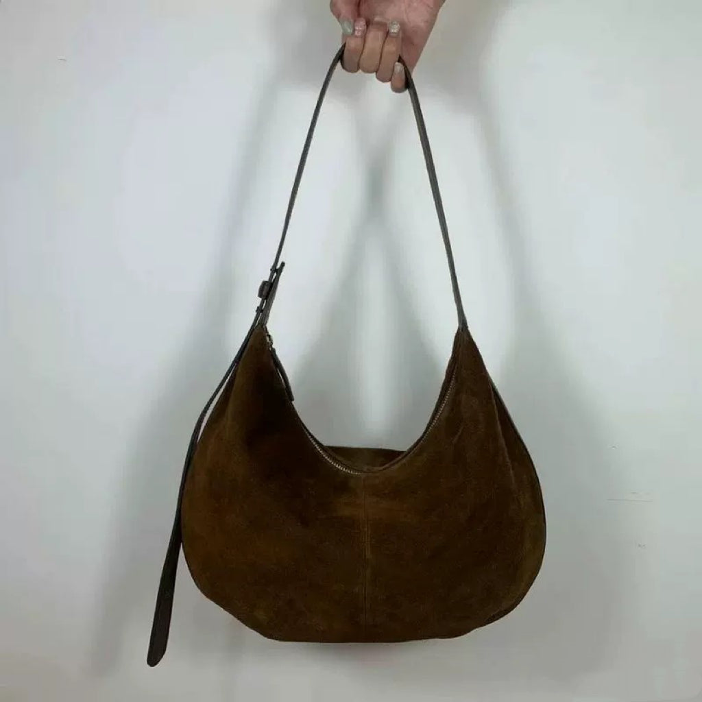 Suede Saddle Bag