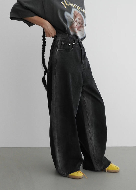 Washed Wide Leg Jeans