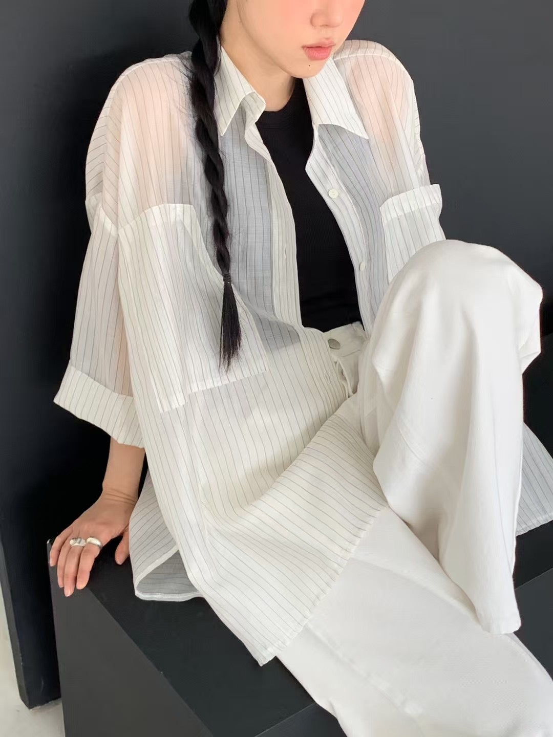 Oversize see through Shirt
