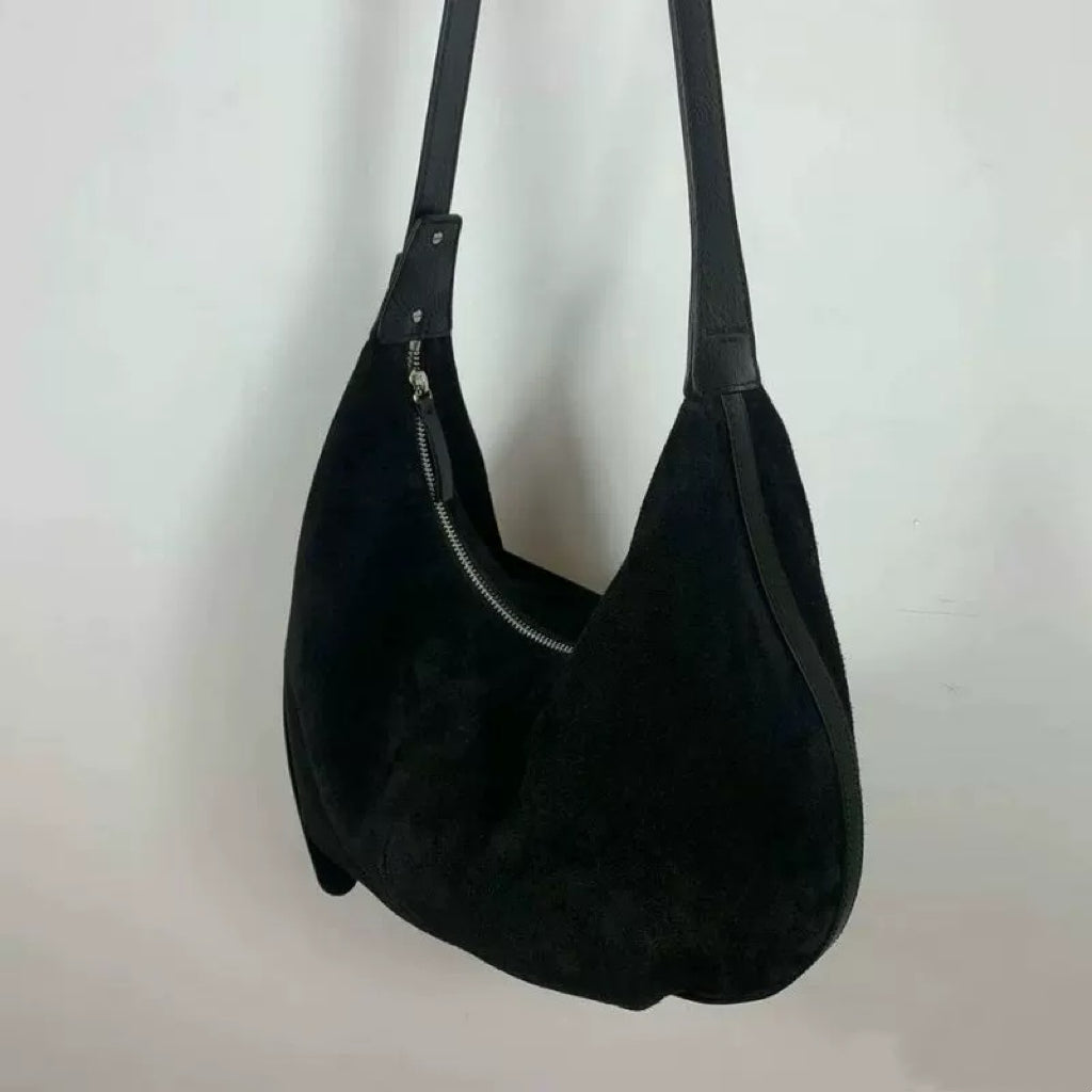 Suede Saddle Bag