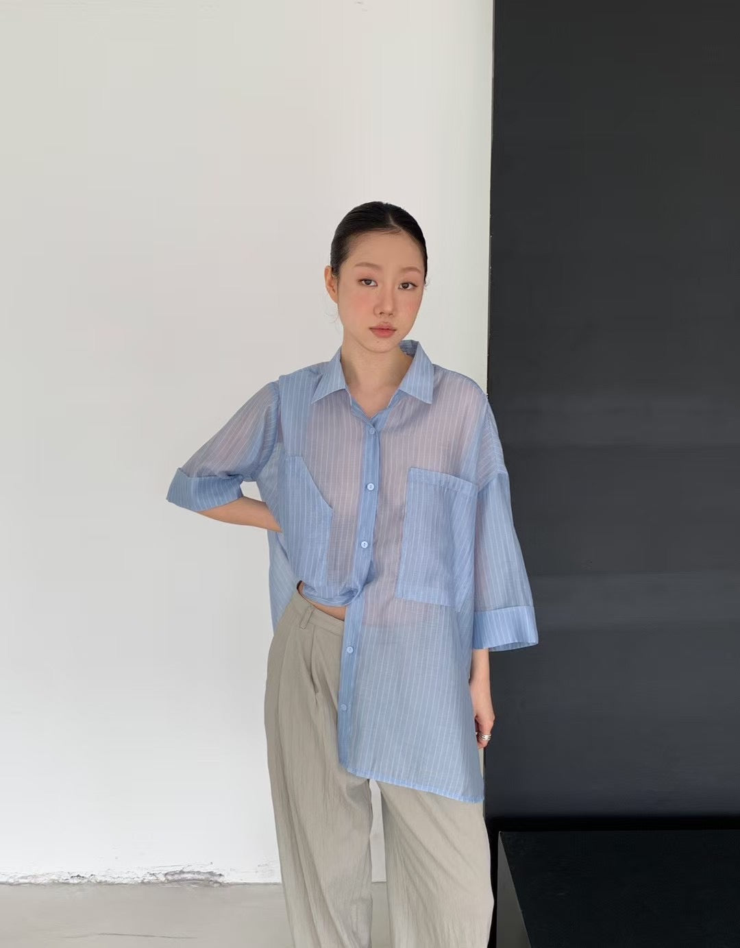 Oversize see through Shirt