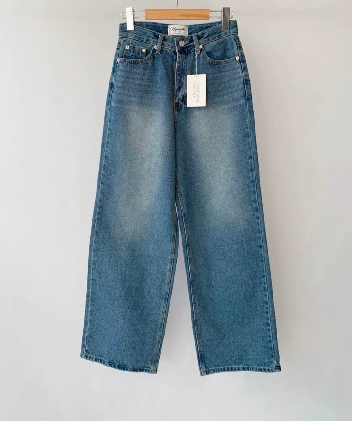 Washed Straight Jeans