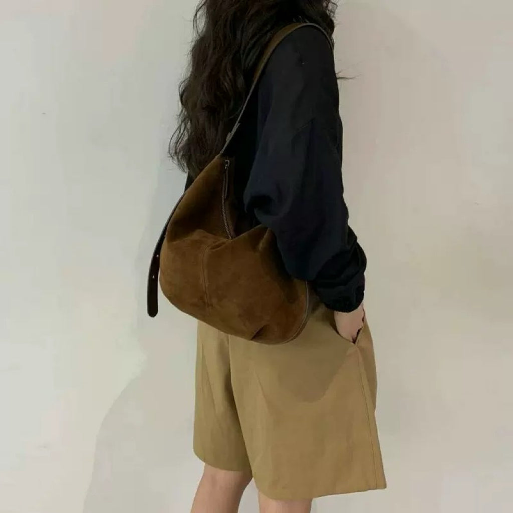 Suede Saddle Bag